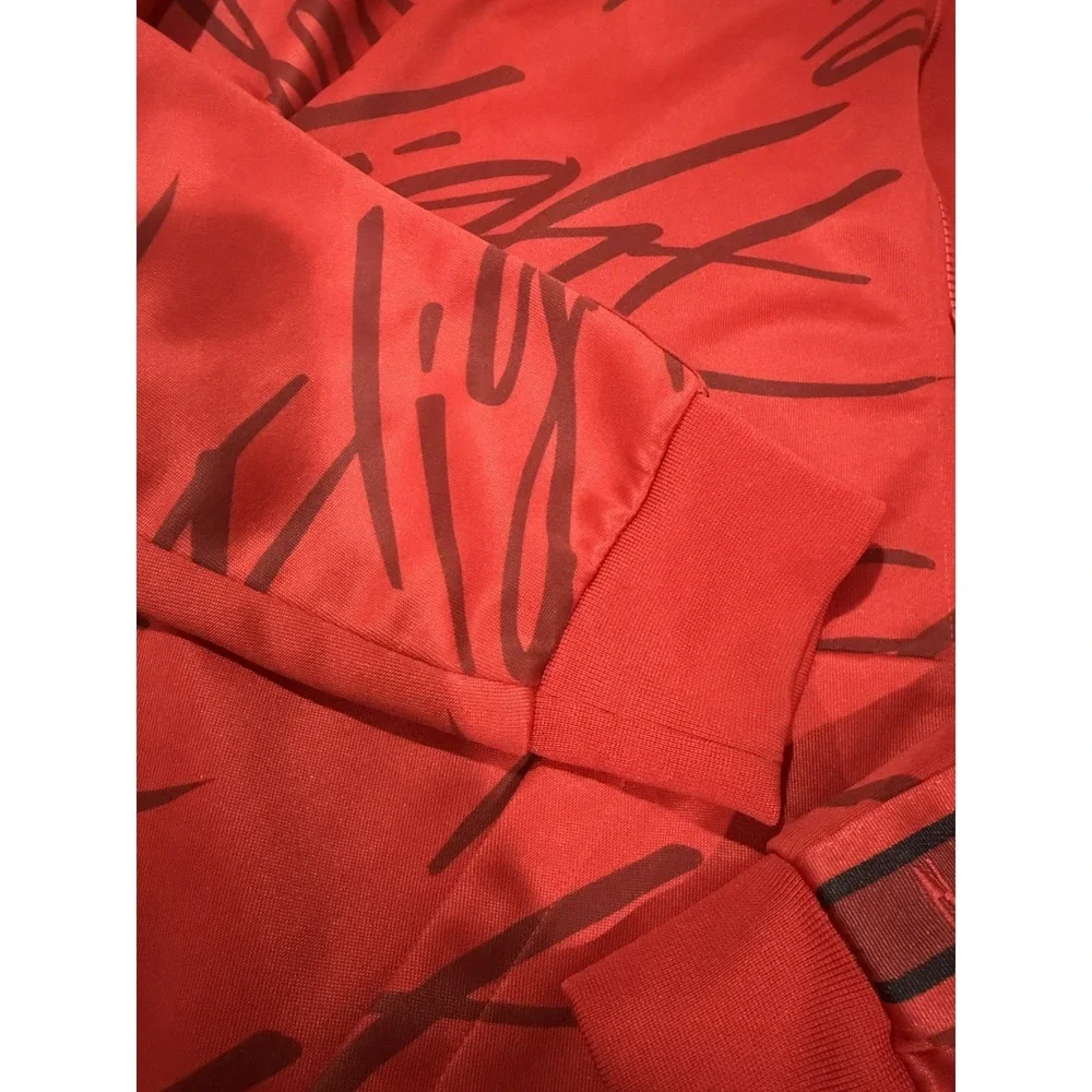 Jordan Flight Track Jacket Mens M Red Full Zip Jumpman Script